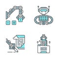 RPA color icons set Royalty Free Stock Photo