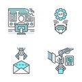 RPA color icons set Royalty Free Stock Photo