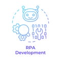 RPA development blue gradient concept icon Royalty Free Stock Photo