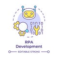 RPA development multi color concept icon Royalty Free Stock Photo