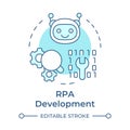 RPA development soft blue concept icon Royalty Free Stock Photo