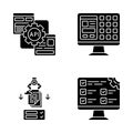 RPA glyph icons set Royalty Free Stock Photo