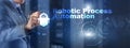 RPA Robotic Process Automation. Technology concept on virtual screen. Ai algorithm analyze Business. Royalty Free Stock Photo
