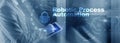 RPA Robotic Process Automation. Technology concept on virtual screen. Ai algorithm analyze Business. Royalty Free Stock Photo