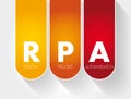 RPA - Robotic Process Automatisation acronym, technology concept background Royalty Free Stock Photo