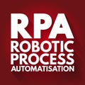 RPA - Robotic Process Automatisation acronym, technology concept background Royalty Free Stock Photo