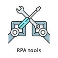RPA tools color icon Royalty Free Stock Photo