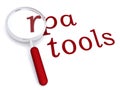 Rpa tools with magnifiying glass