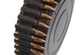 RPD-44 round ammunition box with machine-gun belt Royalty Free Stock Photo