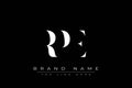 RPE abstract letter logo design Royalty Free Stock Photo
