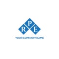 RPE letter logo design on white background. RPE creative initials letter logo concept. RPE letter design Royalty Free Stock Photo