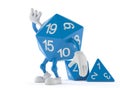 RPG dice character looking up