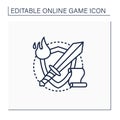RPG game line icon