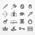 RPG PC game icons Royalty Free Stock Photo