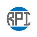 RPI letter logo design on white background. RPI creative initials circle logo concept. RPI letter design Royalty Free Stock Photo