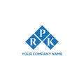 RPK letter logo design on white background. RPK creative initials letter logo concept. RPK letter design Royalty Free Stock Photo