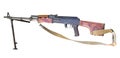 RPK Machine gun Kalashnikov on white