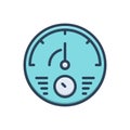 Color illustration icon for Rpm, odometers and engine Royalty Free Stock Photo