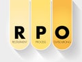 RPO - Recruitment Process Outsourcing acronym, business concept background