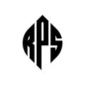 RPS circle letter logo design with circle and ellipse shape. RPS ellipse letters with typographic style. The three initials form a Royalty Free Stock Photo