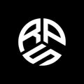 RPS letter logo design on black background. RPS creative initials letter logo concept. RPS letter design Royalty Free Stock Photo