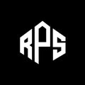RPS letter logo design with polygon shape. RPS polygon and cube shape logo design. RPS hexagon vector logo template white and Royalty Free Stock Photo