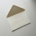 Rrangement suggests simplicity and minimalism, emphasizing the envelope\'s Royalty Free Stock Photo