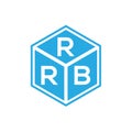 RRB letter logo design on black background. RRB creative initials letter logo concept. RRB letter design Royalty Free Stock Photo