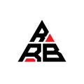 RRB triangle letter logo design with triangle shape. RRB triangle logo design monogram. RRB triangle vector logo template with red Royalty Free Stock Photo