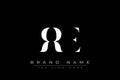 RRE abstract letter logo design Royalty Free Stock Photo