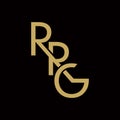 Rrg logo , alphabet logo vector Royalty Free Stock Photo