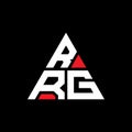 RRG triangle letter logo design with triangle shape. RRG triangle logo design monogram. RRG triangle vector logo template with red Royalty Free Stock Photo