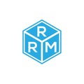 RRM letter logo design on black background. RRM creative initials letter logo concept. RRM letter design Royalty Free Stock Photo