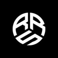 RRS letter logo design on black background. RRS creative initials letter logo concept. RRS letter design