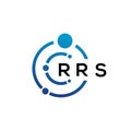 RRS letter technology logo design on white background. RRS creative initials letter IT logo concept. RRS letter design