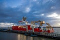 RRS Sir David Attenborough docked at the Liverpool Cruise Terminal Royalty Free Stock Photo