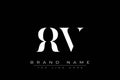 RRV abstract letter logo design Royalty Free Stock Photo