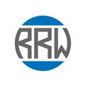 RRW letter logo design on white background. RRW creative initials circle logo concept. RRW letter design Royalty Free Stock Photo