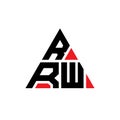 RRW triangle letter logo design with triangle shape. RRW triangle logo design monogram. RRW triangle vector logo template with red Royalty Free Stock Photo