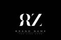 RRZ abstract letter logo design Royalty Free Stock Photo