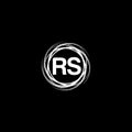 rs circle Unique abstract geometric logo design