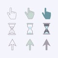 Rs icon set illustration Royalty Free Stock Photo