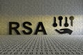 RSA concept text sunlight 3D Royalty Free Stock Photo
