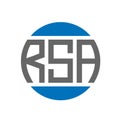 RSA letter logo design on white background. RSA creative initials circle logo concept. RSA letter design Royalty Free Stock Photo