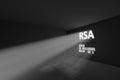 RSA rays volume light concept 3d Royalty Free Stock Photo
