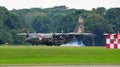 RSAF C-130 military transport plane landing Royalty Free Stock Photo