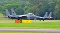 RSAF F-15SG Strike Eagle scrambling Royalty Free Stock Photo