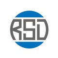 RSD letter logo design on white background. RSD creative initials circle logo concept. RSD letter design Royalty Free Stock Photo