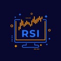 RSI indicator icon, Relative Strength Index