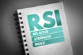 RSI - Relative Strength Index acronym Royalty Free Stock Photo